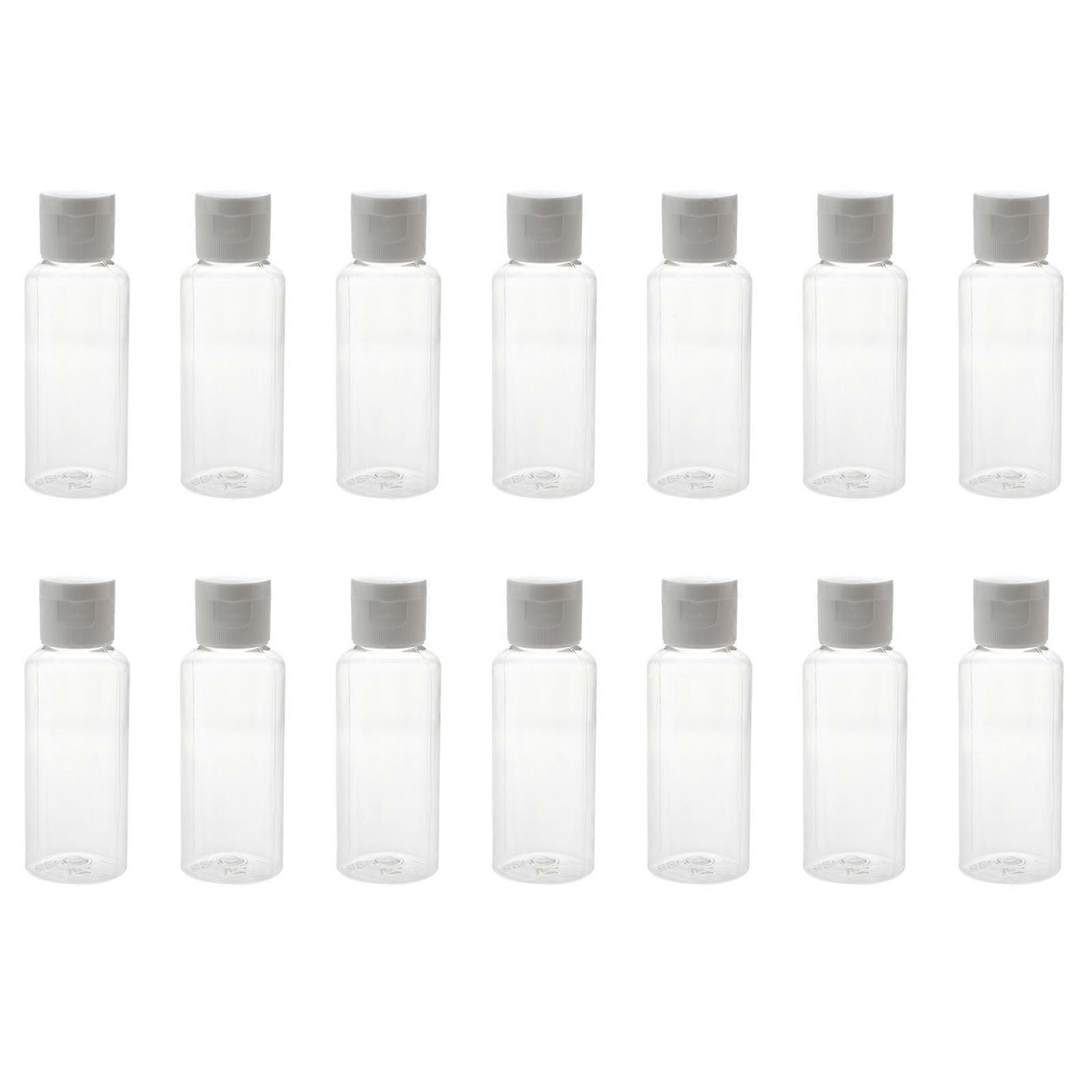 Refillable Travel Storage Bottles for Lotion Hand Soap Shampoo in ABS White 30 Pieces