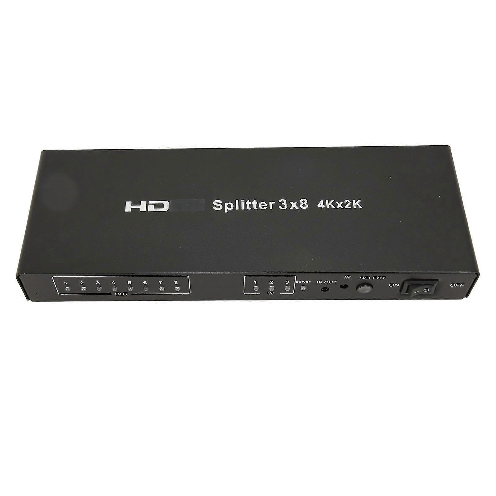 HD Multimedia Interface Splitter 3 In 8 Out 4Kx2K 60Hz UK Plug