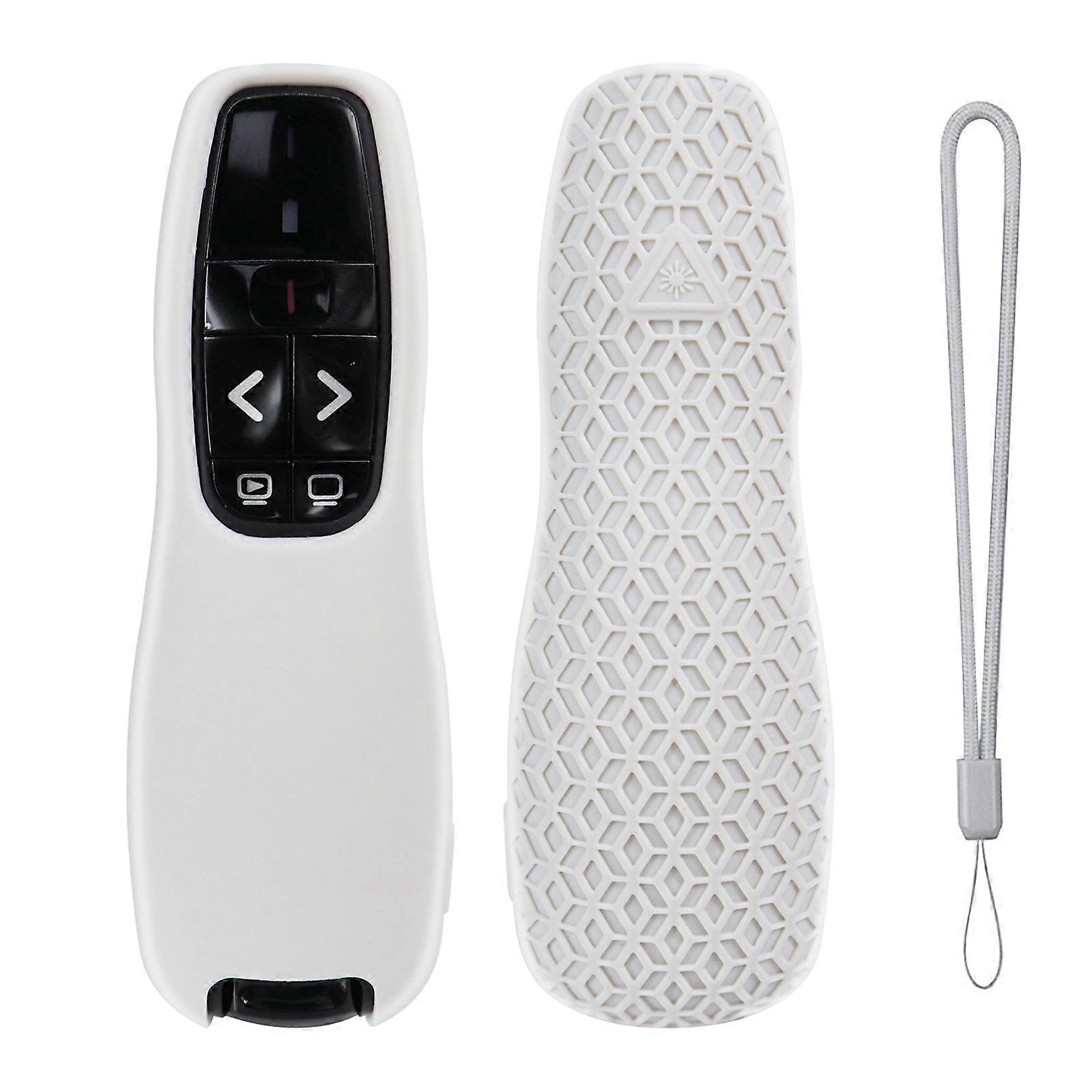 Shockproof Silicone Case Protectors For R400 Wireless Presenter Remote NonSlip Surfaces Precise Cutout Shell Slim Profile White