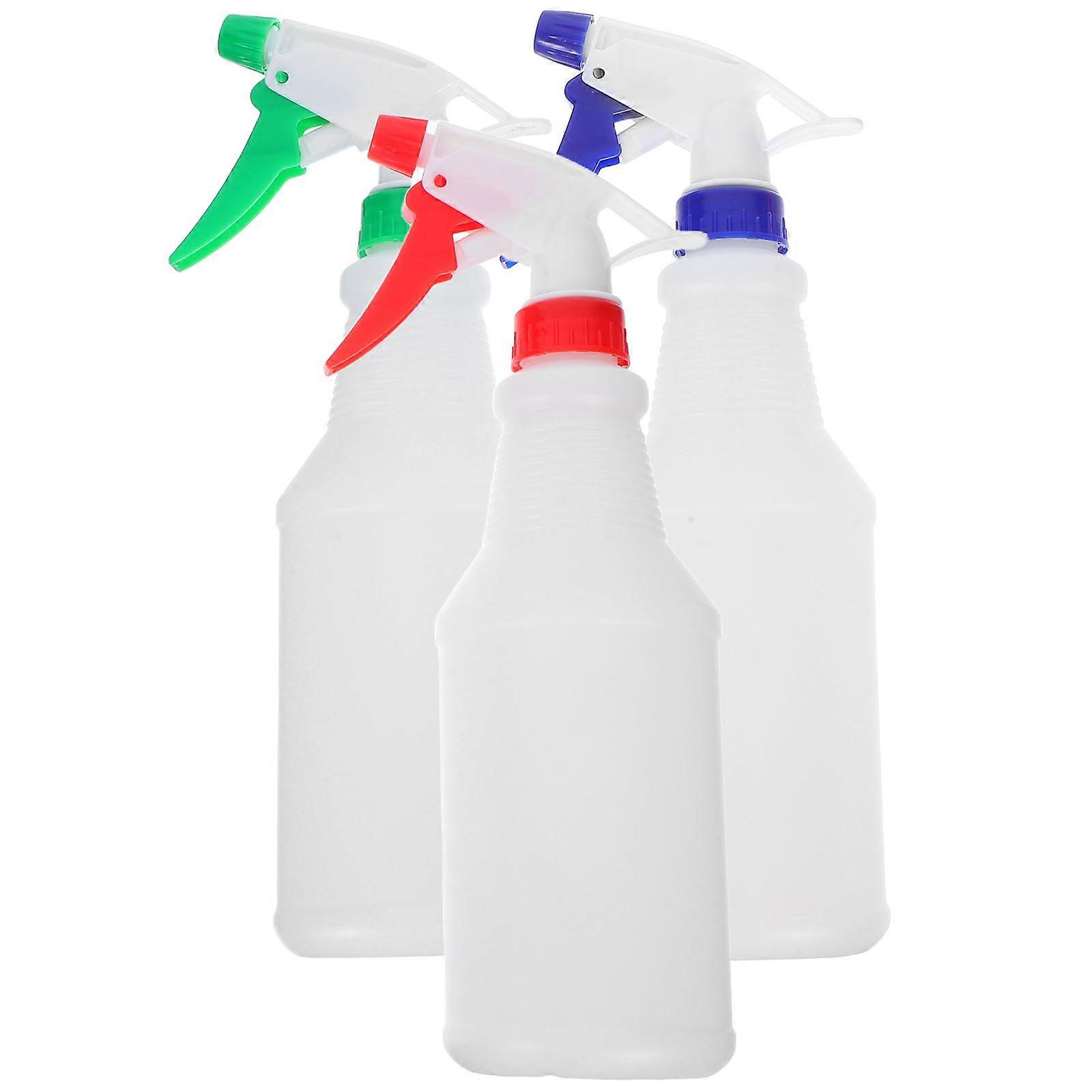 Empty Bottles For Liquid Adjustable Nozzle Spray Bottles Blue Commercial Use 16.9oz Ergonomic Grip Multipurpose Design 3Pcs