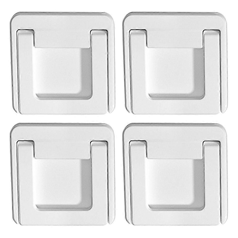 Sliding Door Safety Lock with Movable Design for Various Sizes White ABS Material 4 Pcs