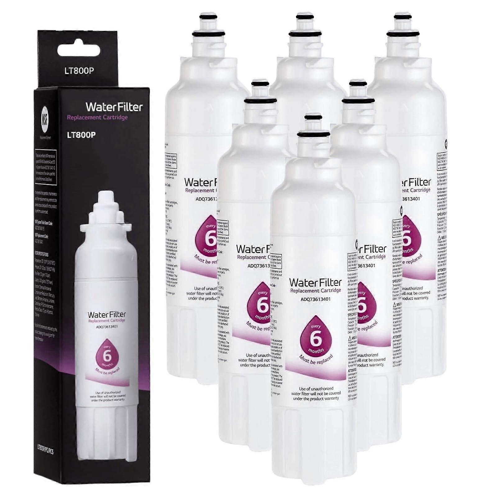 6Pack Compatible With LG LT800P Replacement Refrigerator Water Filter 6pc