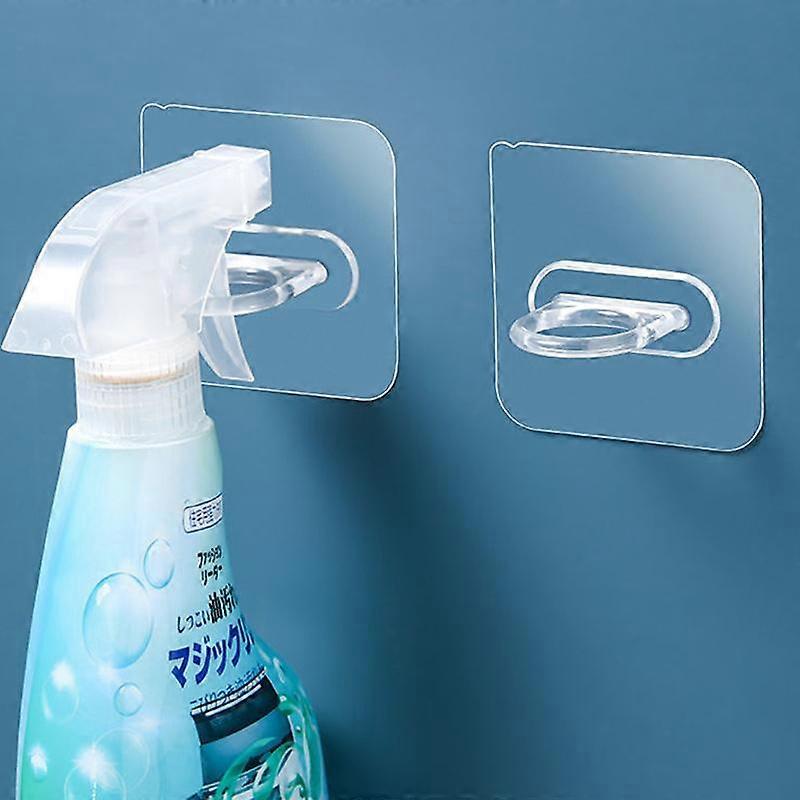 4/8Pcs Wall-Mounted Multifunctional Hooks Free Punching Seamless Paste Rack