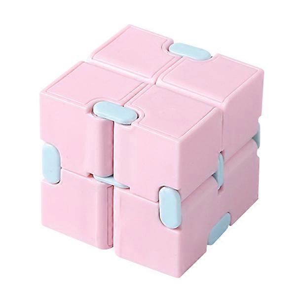 Portable Flexible Fingertip Speed Puzzle Toy - Educational Macaron Color for Kids and Adults - Pink Standard Pink