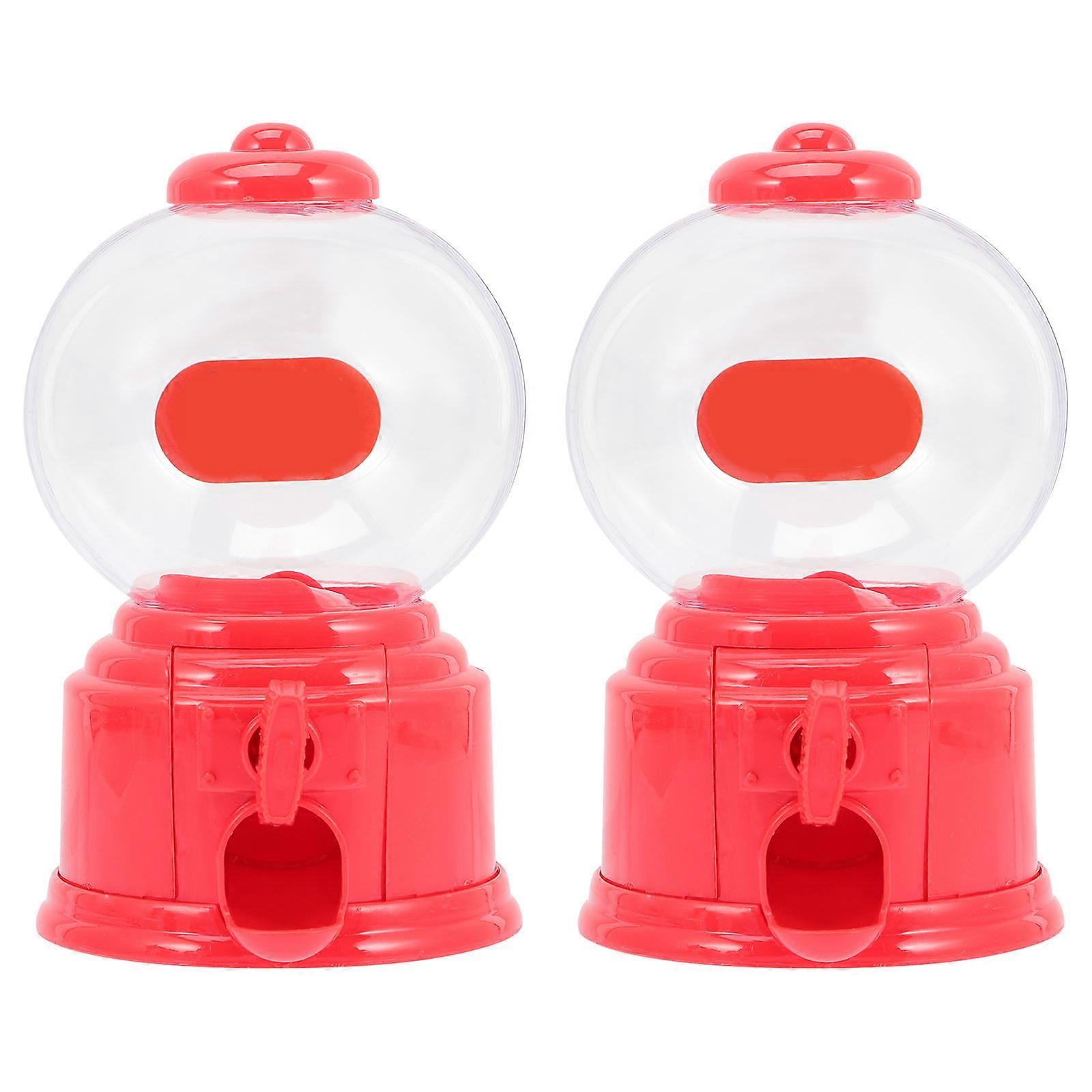 Portable Candy Dispensers For Kids Gumball Machine Toys Red Use Candy Dispensing 2Pcs