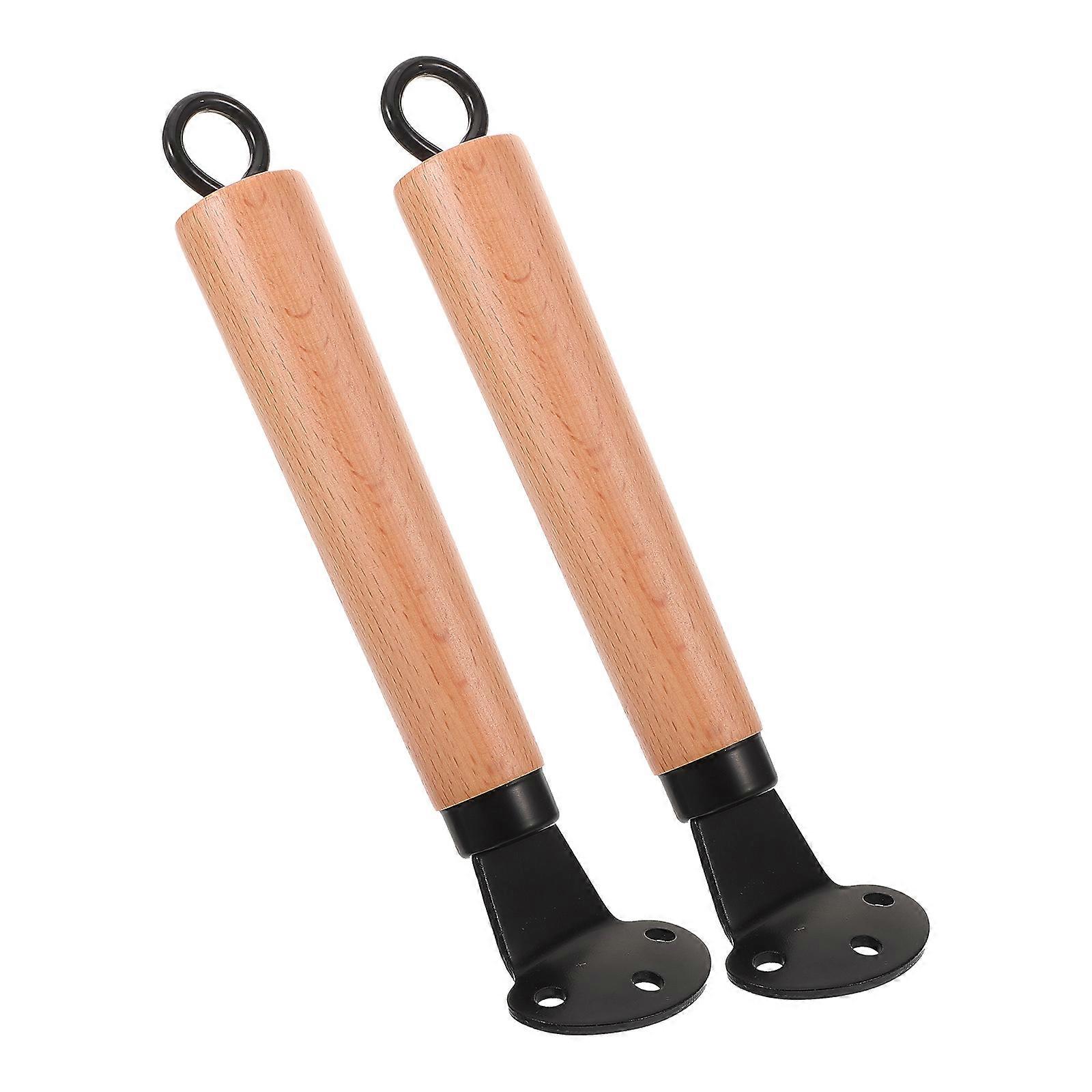 Ergonomic Wood and Stainless Steel Pot Handles Replacement for Boat Use MultiColor 2pcs Lightweight