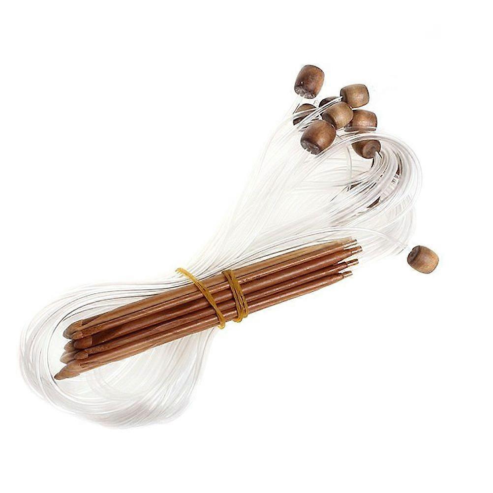 Professional Carbonized Bamboo Needle Carpet Crochet Hooks Extended Crochets in Different Sizes - 12 pcs/set