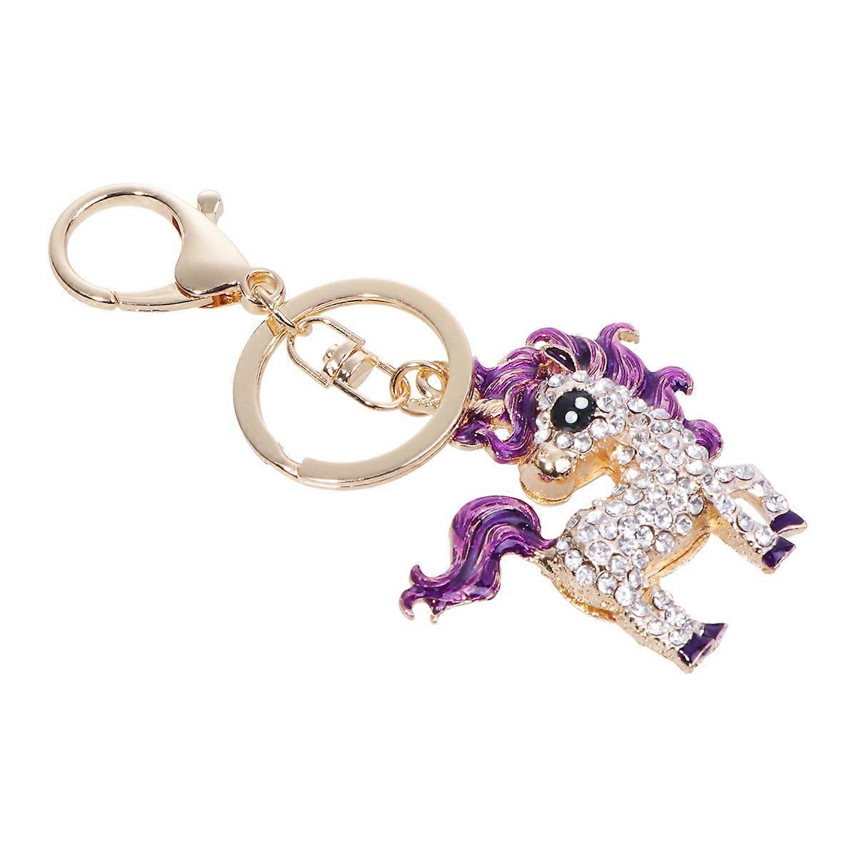 Keychain Fashion Pendant for Decoration with Alloy Material and Purple Color 3.5