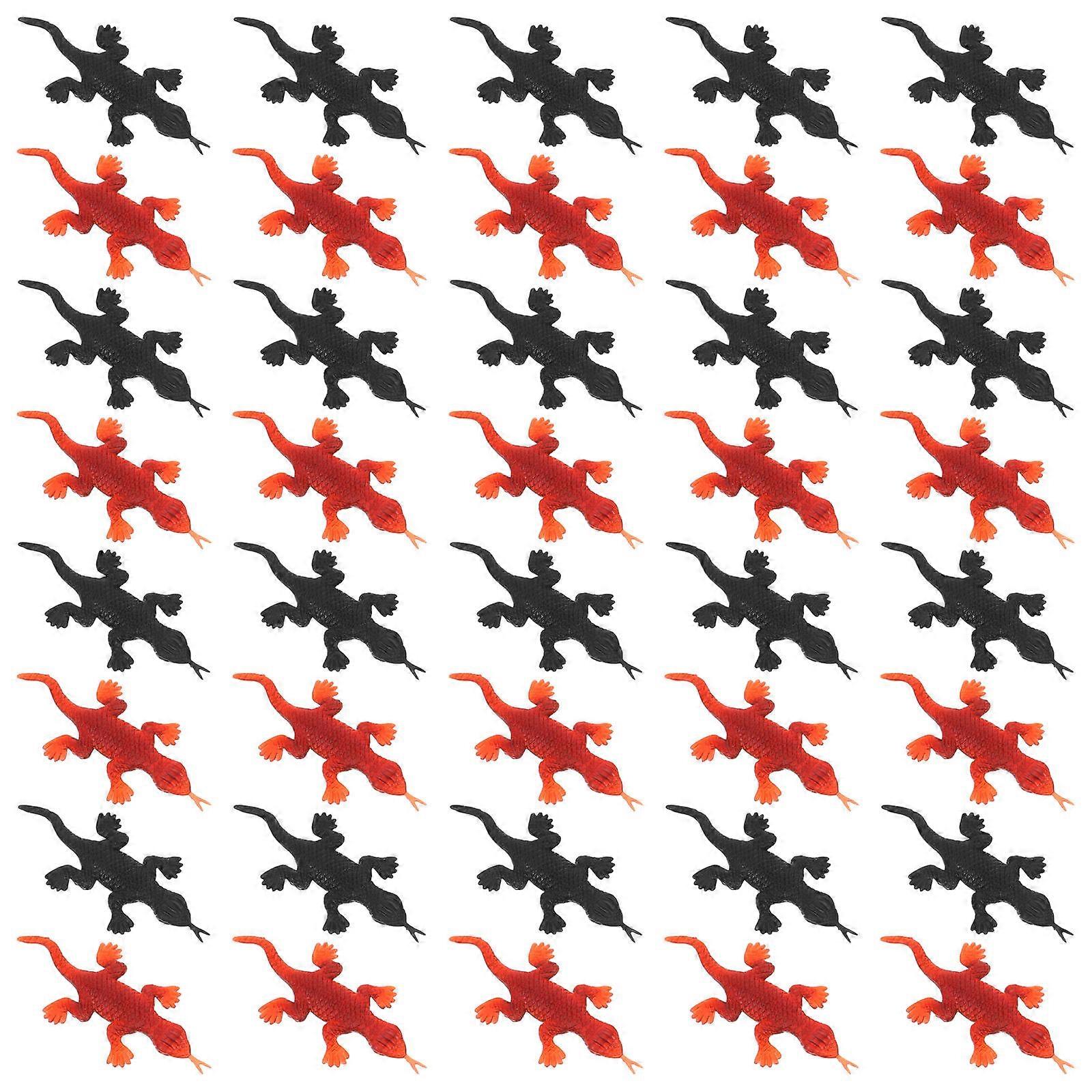 200pcs Realistic PVC Lizard Figures for Science Education & Halloween Decorations – Gecko Models for Animal Recognition & Interactive Learning,