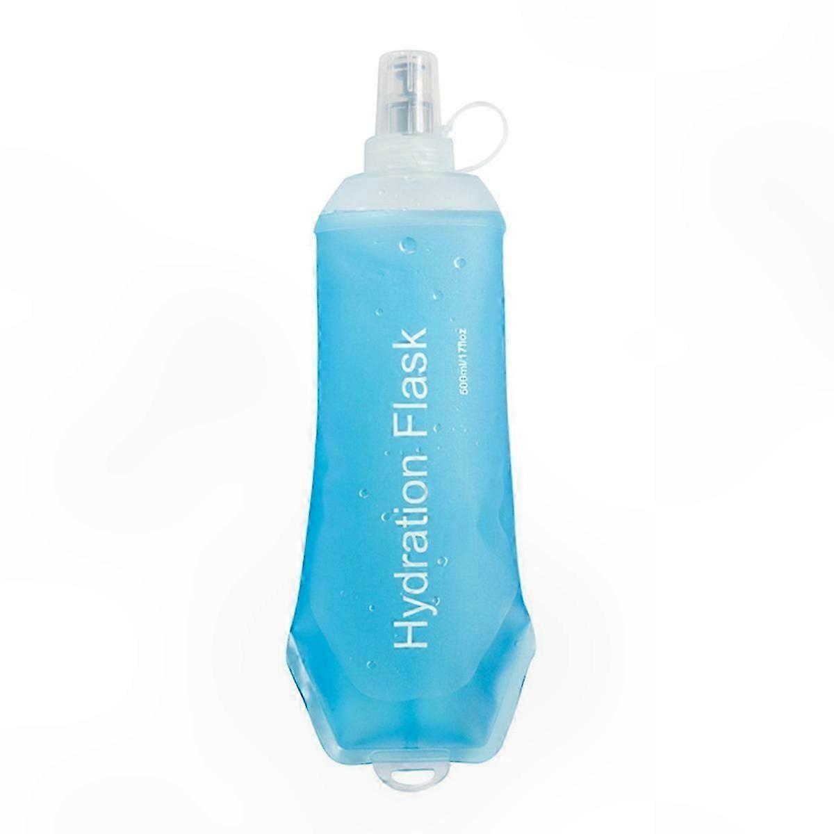 500ml Collapsible Hydration Bottle, Foldable TPU Soft Flask for Outdoor Use