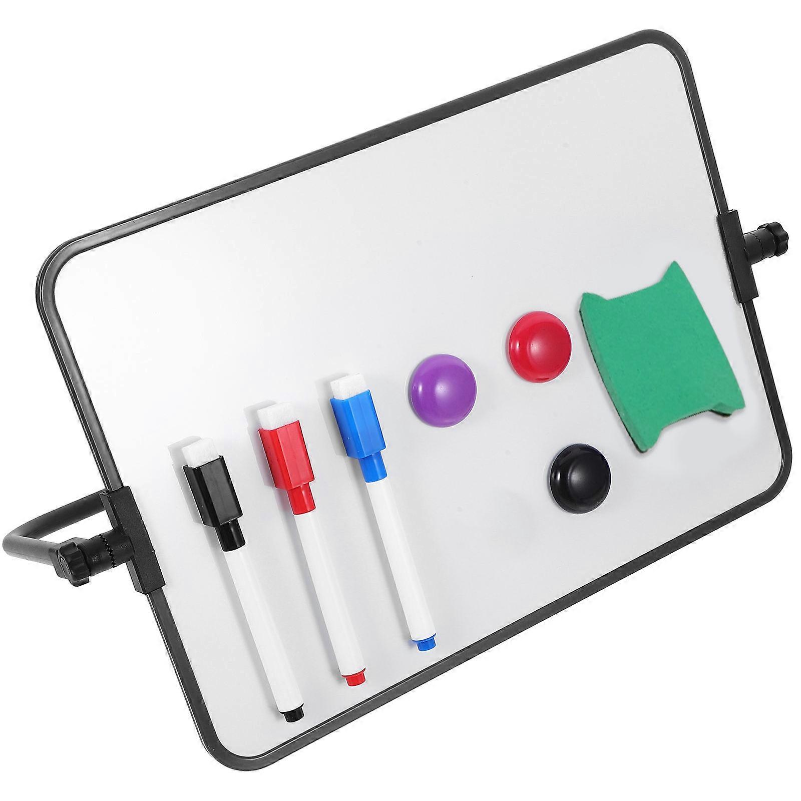 Portable Double-Sided Write Board Erasable Black Memo Board For Home Office Daily Use 1 Set