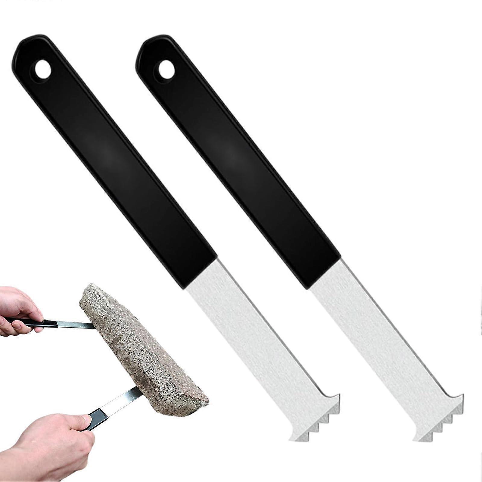 Paver Lifter Set of 2, Manual Non-Slip Paver Removal Tool with Scraper for Garden Patio Driveway and Sunken Brick Lifting