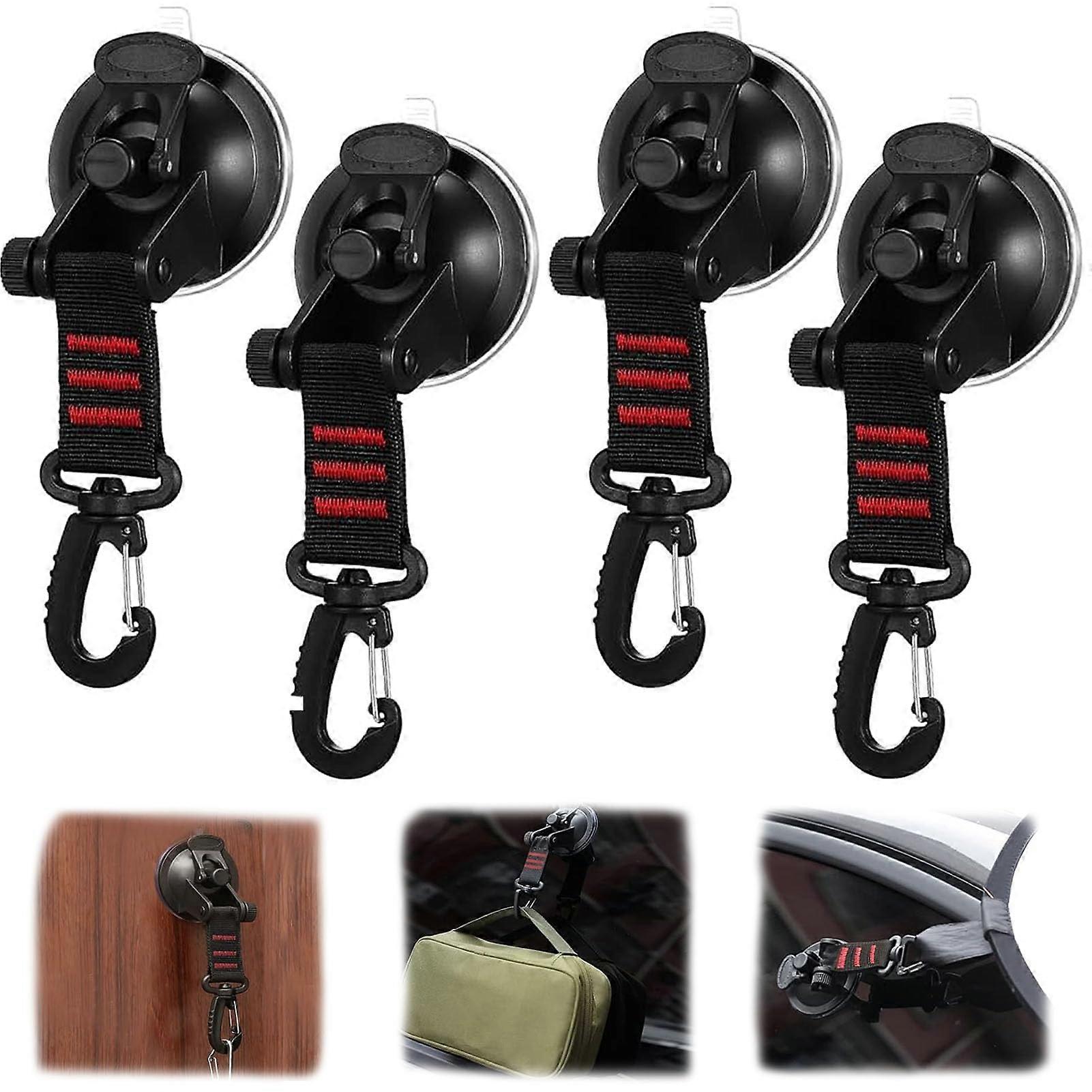 Suction Cup Camping Set - 4-Piece Heavy-Duty Suction Hooks for Car Awnings, Tents, and Tarpaulin Accessories
