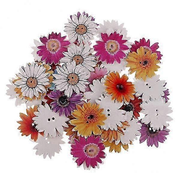 Pieces Daisy Decorative Buttons Embellishment 25mm