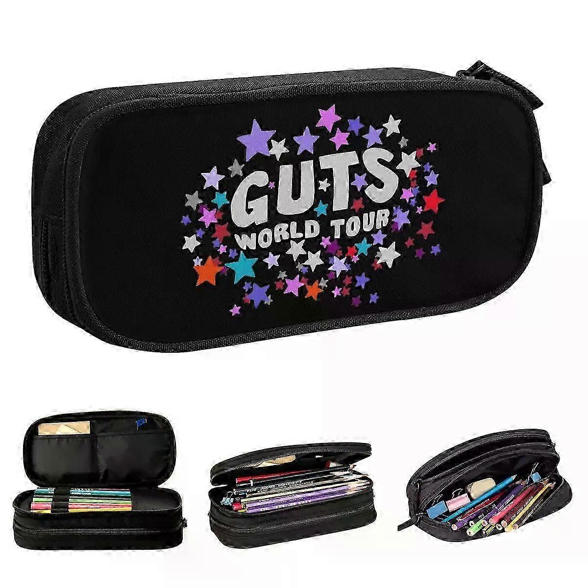 BD1738-Olivia Guts World Tour 2025 Étuis à crayons Belle Porte Stylo Sac Enfants Grand Rangement Bureau Cadeaux Étuis à Crayons