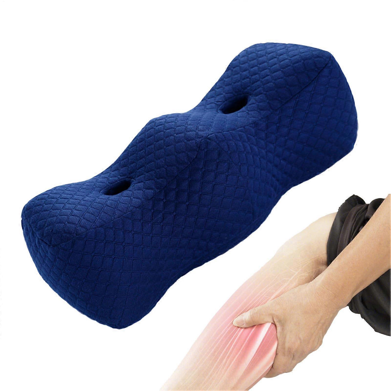 Leg Elevation Pillow Ergonomic Wedge, Memory Foam Orthopedic Leg Lift Navy Blue