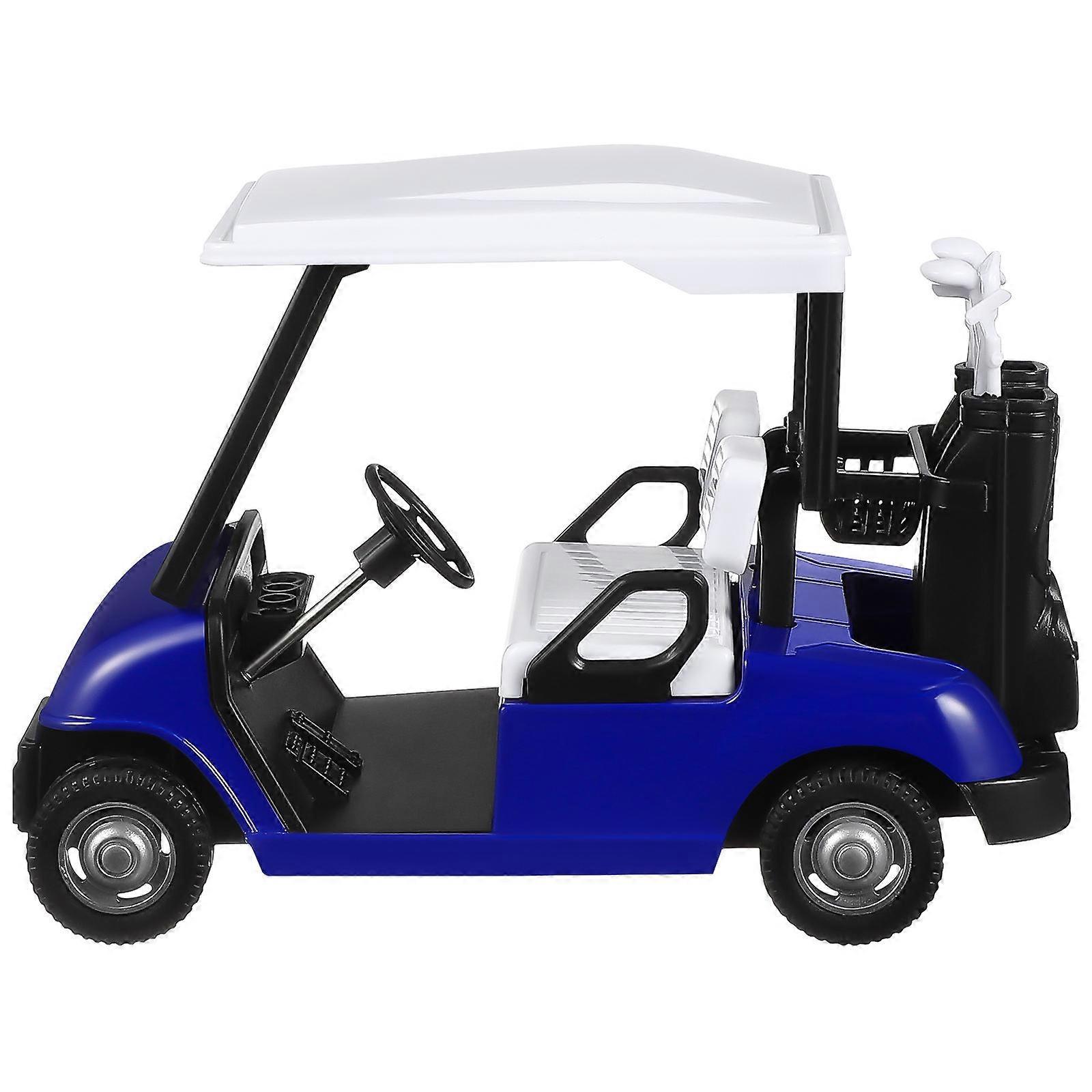Golf Cart Model Diecasting Vehicle Figurine For Kids Enhancing Home Ornament Crafted With Advanced Materials In Blue 1 Piece