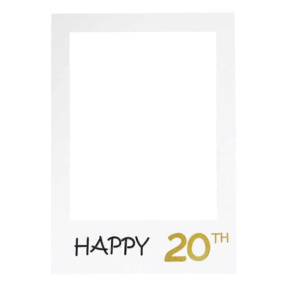 Unique Paper Photo Props for Birthday Parties Multi Color Picture Frame Cutouts 20th