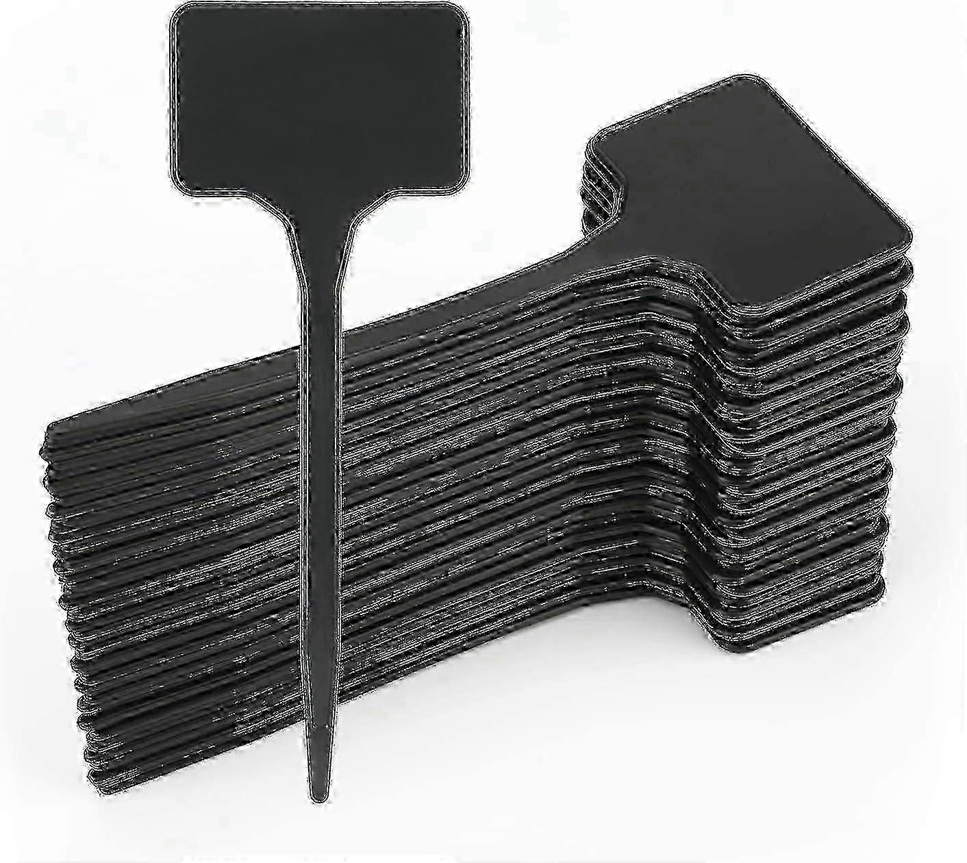 50 Pack Thick Plastic Plant Labels - Black-Good