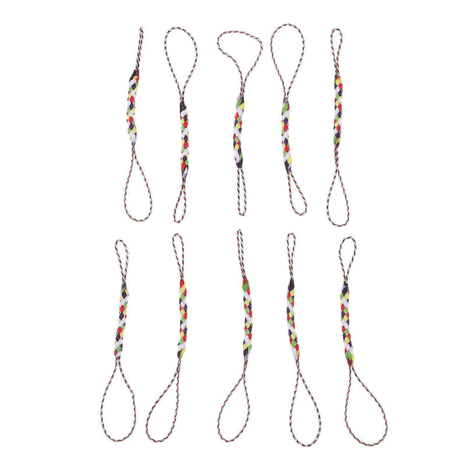 10Set Braided Lanyards For Craft Enthusiasts And Friends DIY Accessories 8.5X0.3X0.3CM Practical