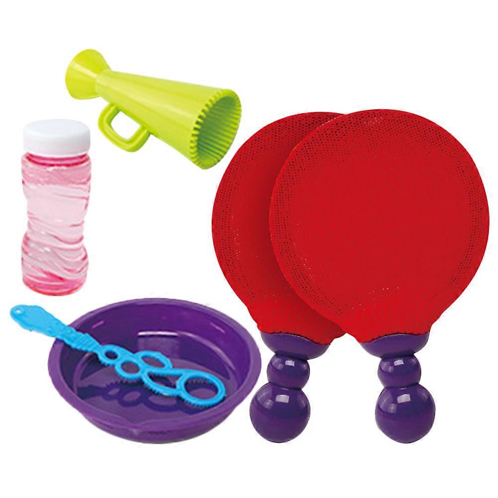 Bubble Blowing Racket Set for Outdoor Fun – Ergonomic Handles, Interactive Playset for Kids and Parents