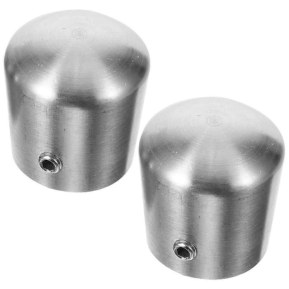 2Pcs Stainless Steel Handrail End Caps and Hole Plugs Handrail Parts