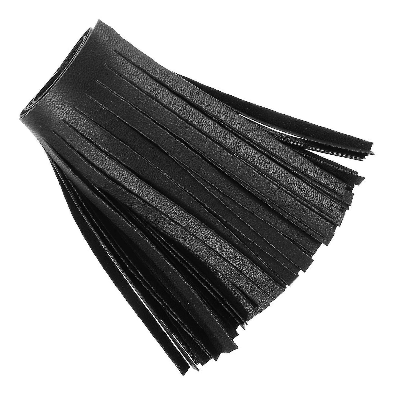 Black PU Waist Tassel for Belly Dance Accessories with Eye-catching Fringe Design 1 Sheet