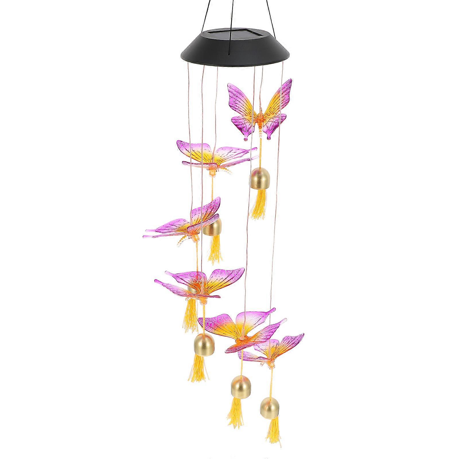 Solar Wind Chime with , Energy Saving Hanging Decor for Garden or Patio – LED Lights and Soothing Sounds for Relaxing Ambiance