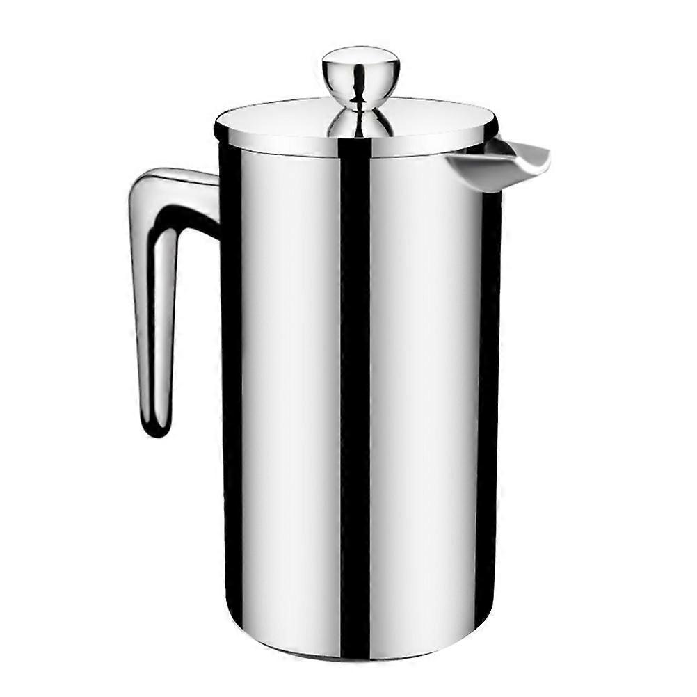 Manual Coffee Maker Infuser Beverage Storage Family Coffee Pot 1000Ml Silver 1Set