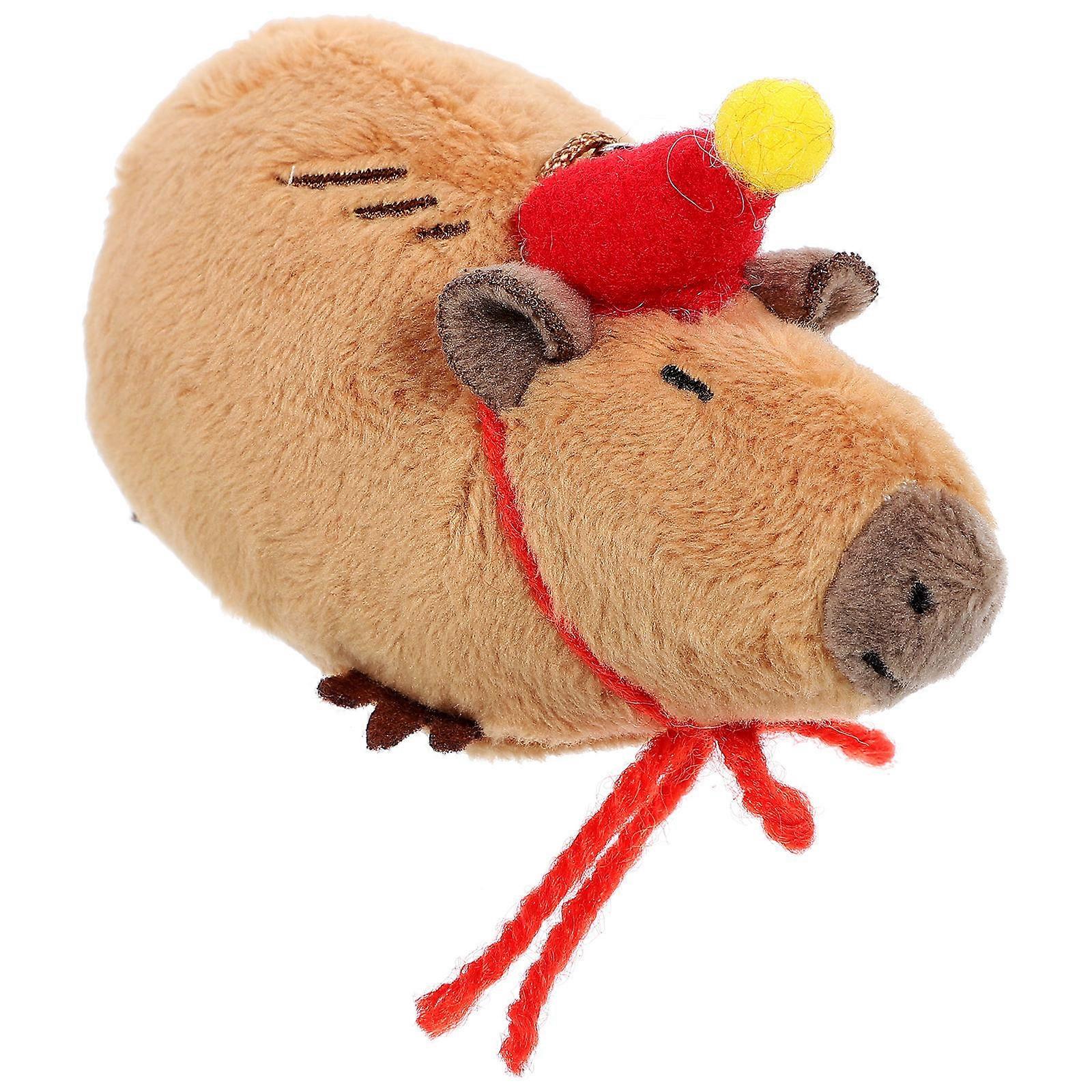 Hemoton Plush Guinea Pig Pendant Lovely Keychain 1 Set Stuffed Guinea Pig Adorn Soft Toy