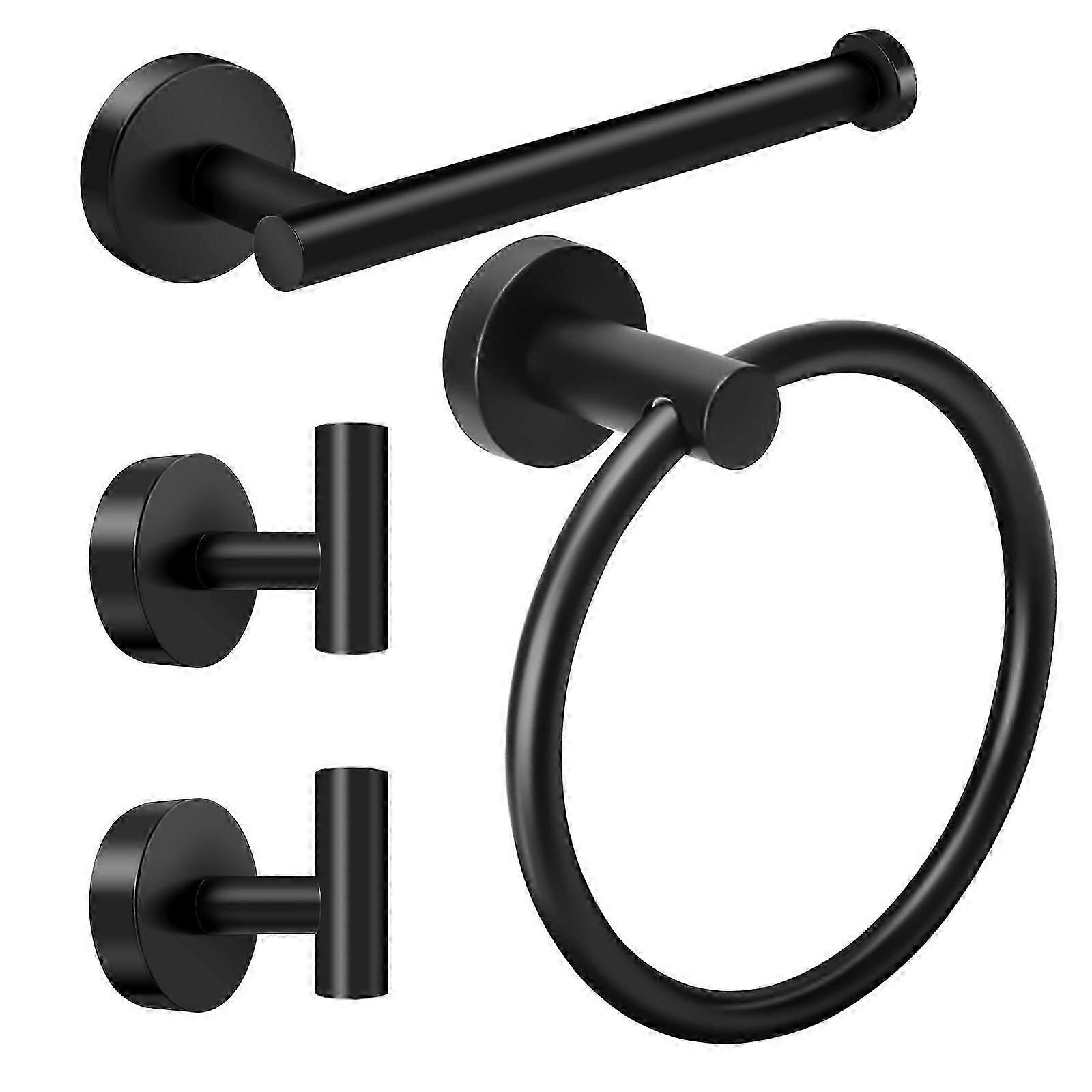 Matte Stainless Steel 4-Piece Robe Hooks Hr