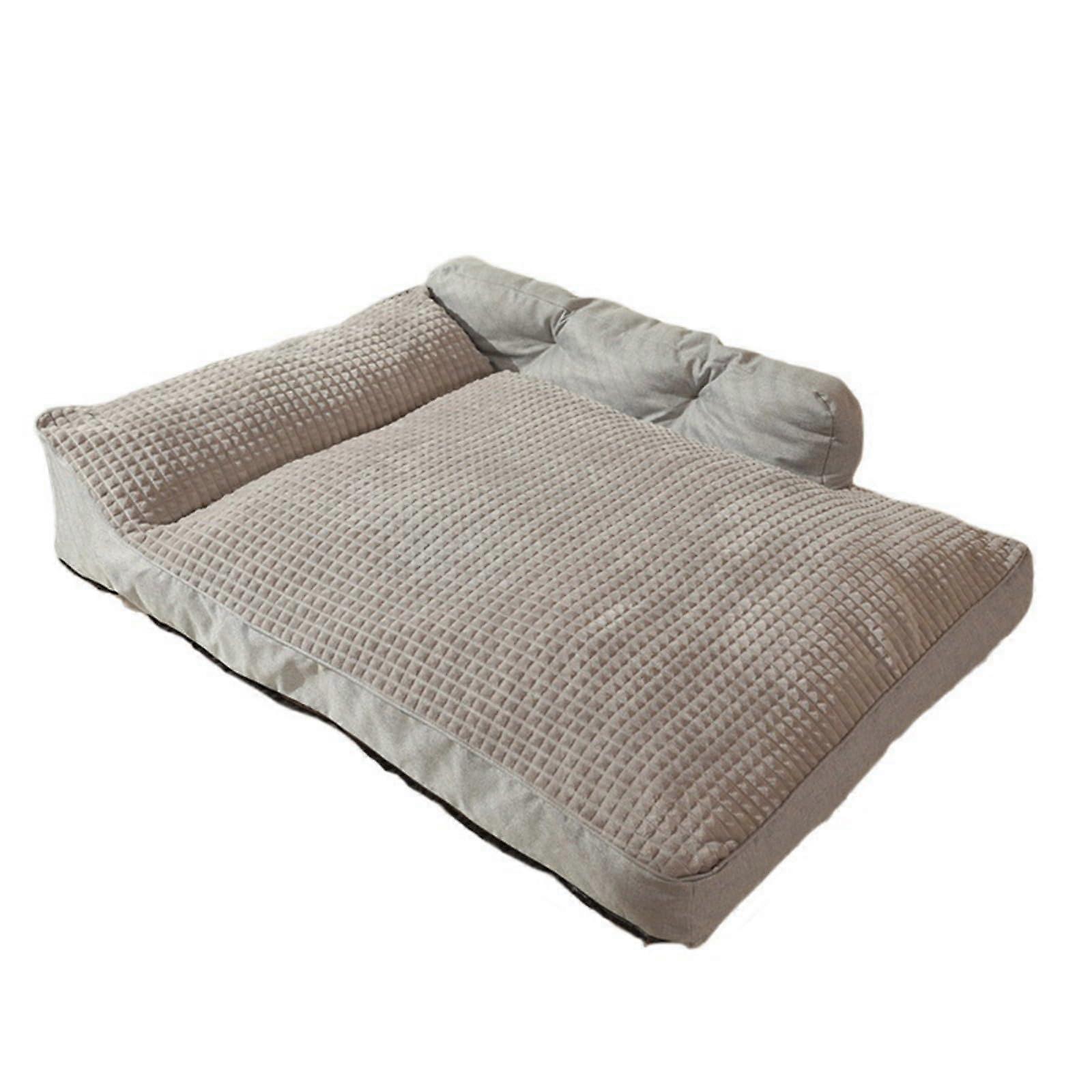 Fluffy Dog Bed, Dog Sofa, Waterproof, Machine Washable, Cosy, NonSlip Underside, Plush Dog Cushion, Grey, XL