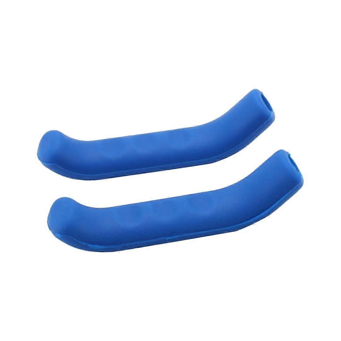 Anti Slip Silicone Brake Lever Grips for Electric Scooter - Waterproof Comfortable Covers for Bicycle Brake Levers in Blue Red Black