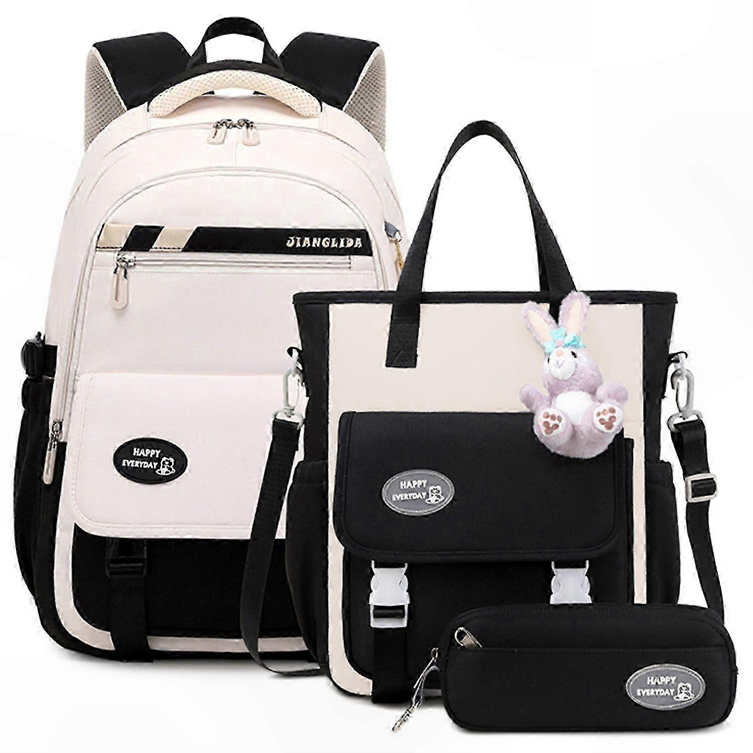 Stylish Backpack Set for Teens, Durable Gym Bag with Comfortable Design, Black School Backpack for Everyday Use