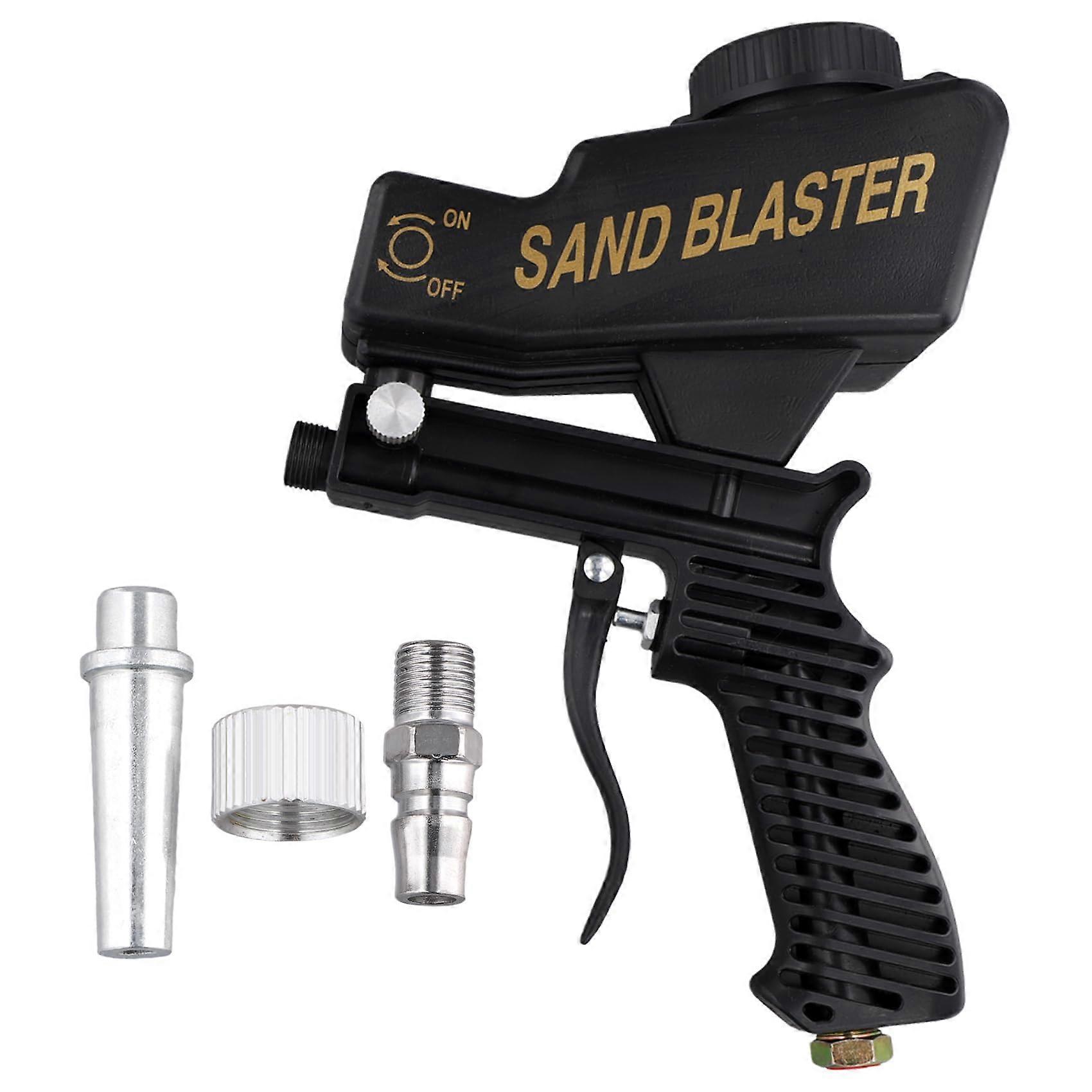 Portable Adjustable Sandblasting Tool 90 Psi, Handheld Pneumatic Blaster, Compact Sandblasting Machine Set