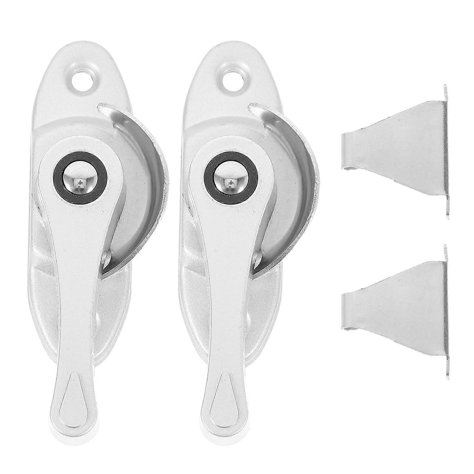 Door & Window Hook Lock Set   Secure Crescent Sash Lock for Sliding Windows & Doors   Stainless Steel Security Buckle Lock