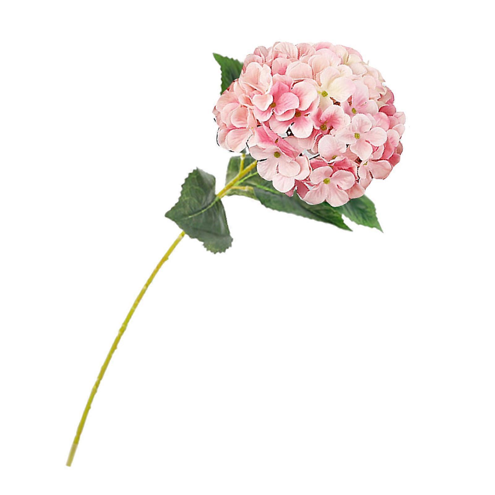 Ortensia Fiore Artificiale 93cm Real Touch Rosa Chiaro Stelo