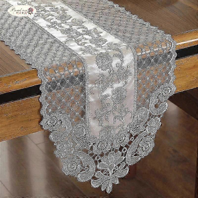 Tablecloths Proud Rose Lace Table Flag Princess Table Runner Beige ...