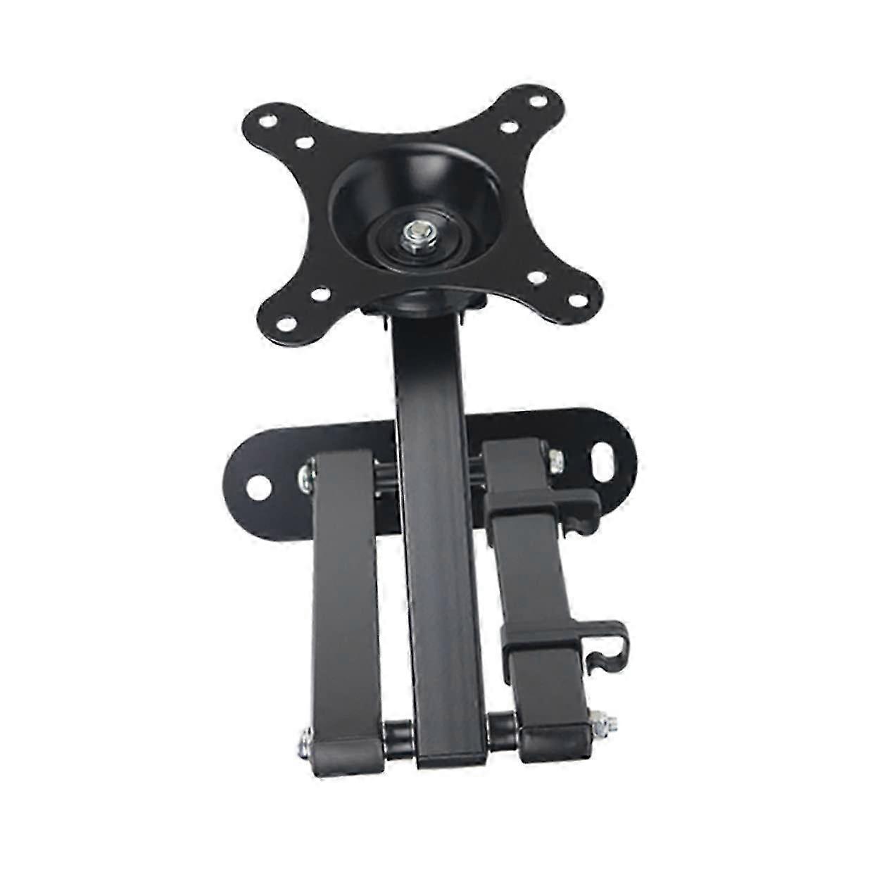 Tv Wall Mount Bracket for LED Monitor Fixed Flat Panel Frame with Tilt Angle Space Saving Design Suitable for Home and Commercial Use Black