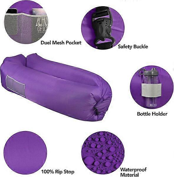 Outdoor inflatable sofa, large capacity load-bearing, with headrest design