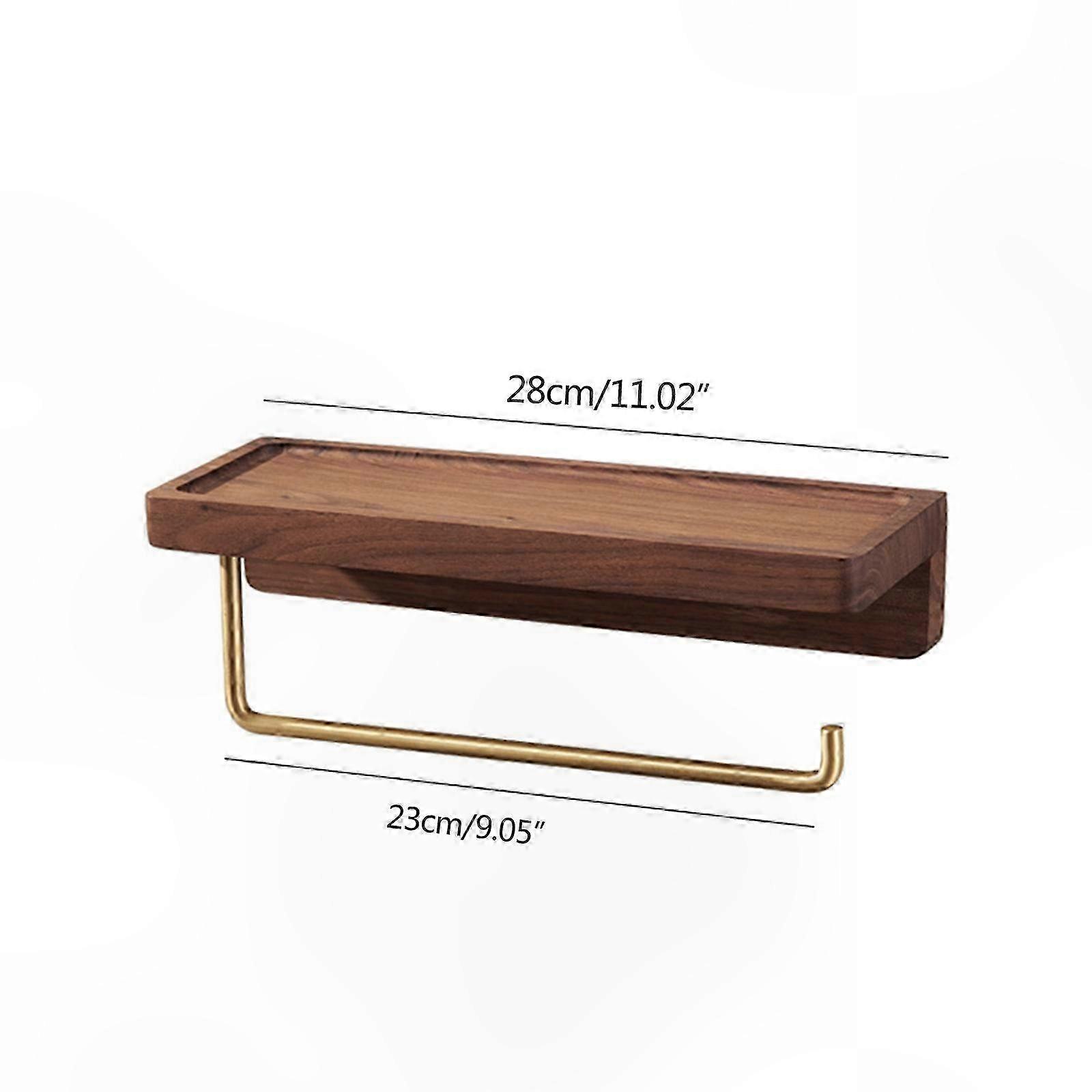 Single Roll Wall Mount Tissue Dispenser with Tray for Bathroom and Kitchen Use