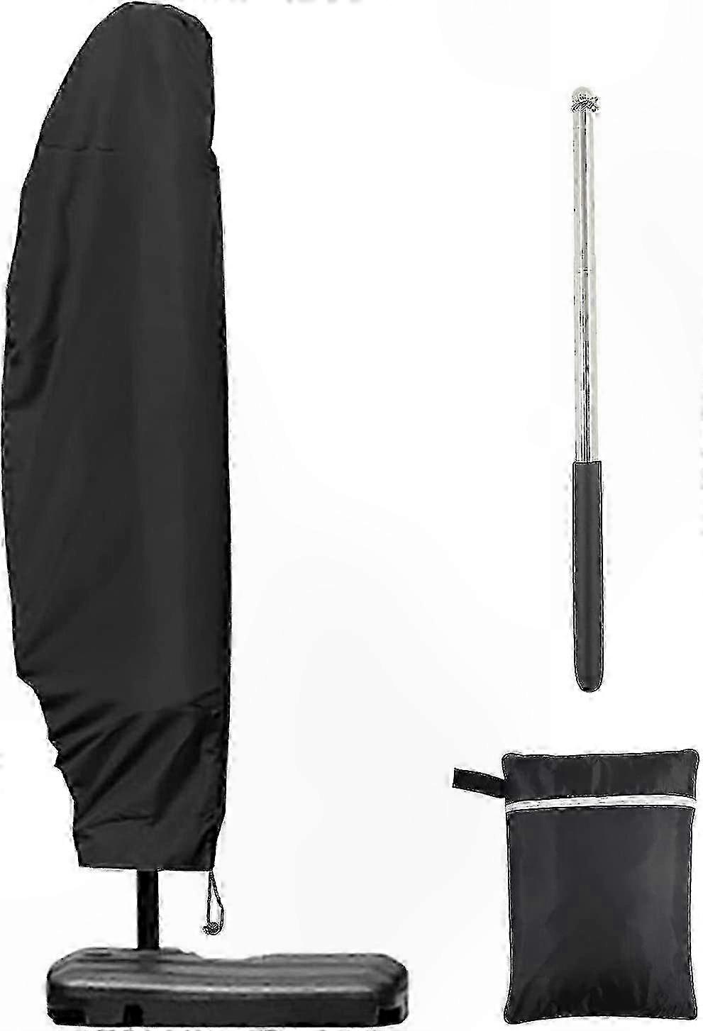 Telescopic Pole Parasol Cover with Zipper, 3m to 4m Size, 14m Length, 280x30/80/45cm Dimension