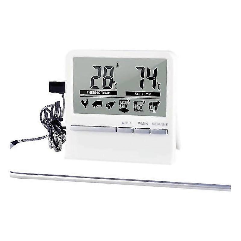 For Kitchen Digital Cookingthermometer Meat Food Temperature For Oven Bbq Grill Timer Function With