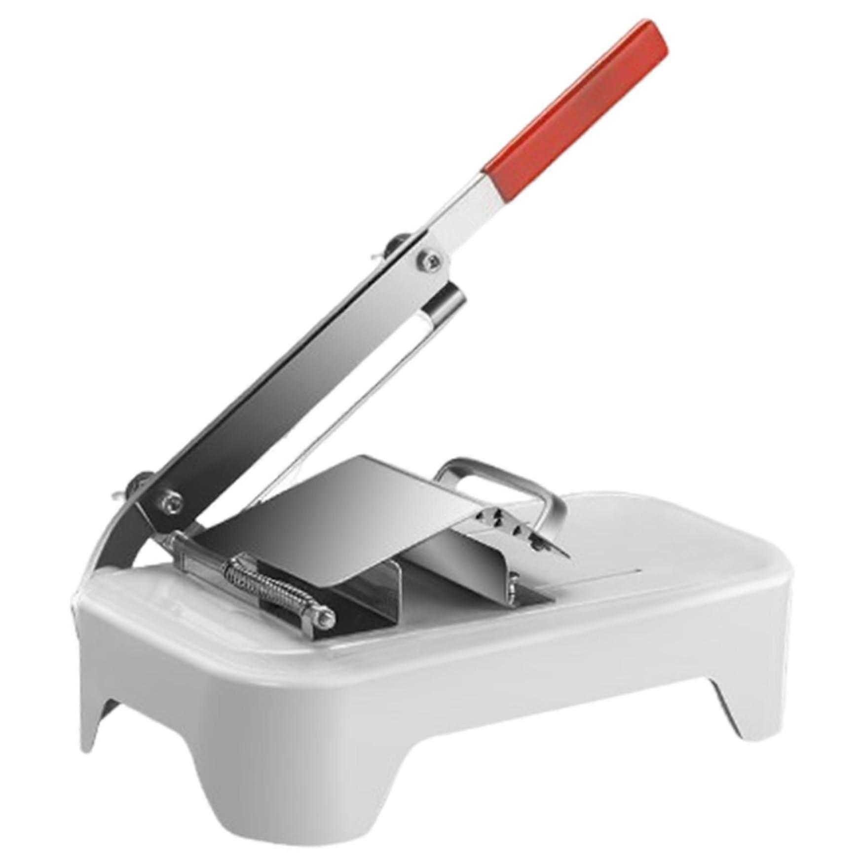 Frozen Meat Slicer Stainless Steel Manual Cutter With NonSlip Base And Ergonomic Foam Handle For Beef Mutton Roll