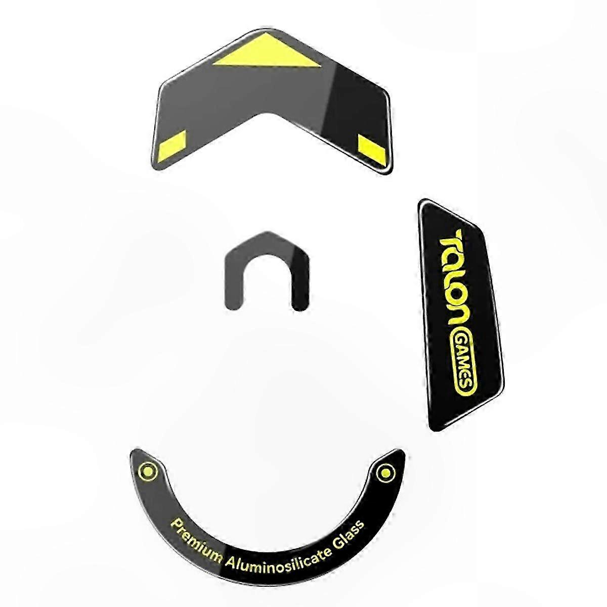 Curved Edge Glass Mouse Feet for Wireless Gaming Mouse, Smooth Skates for Enhanced Precision and Control