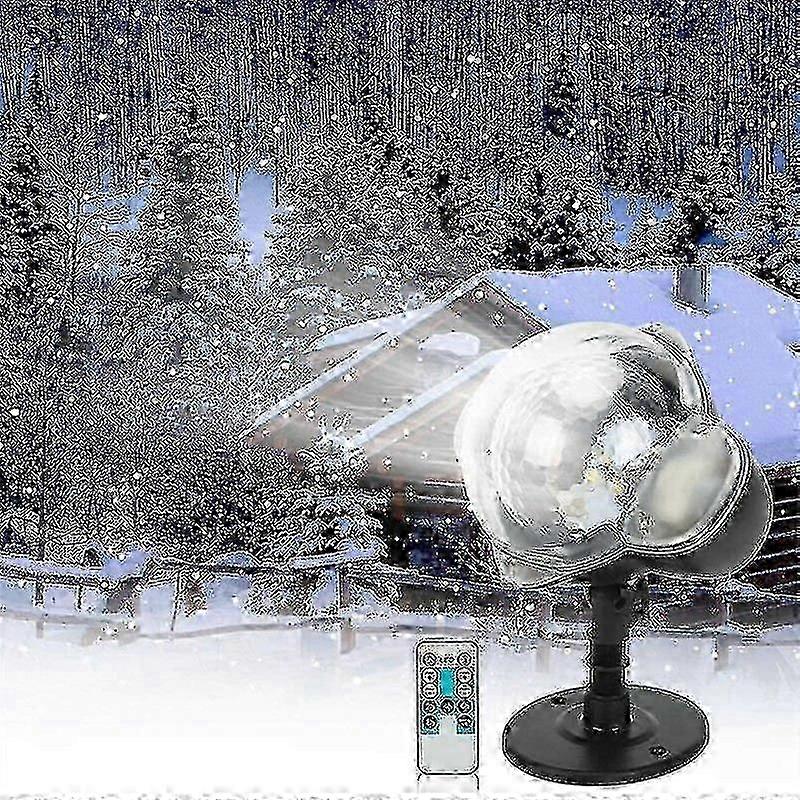 Rotating Snowflake Decorative Lighting With Remote Control 2025