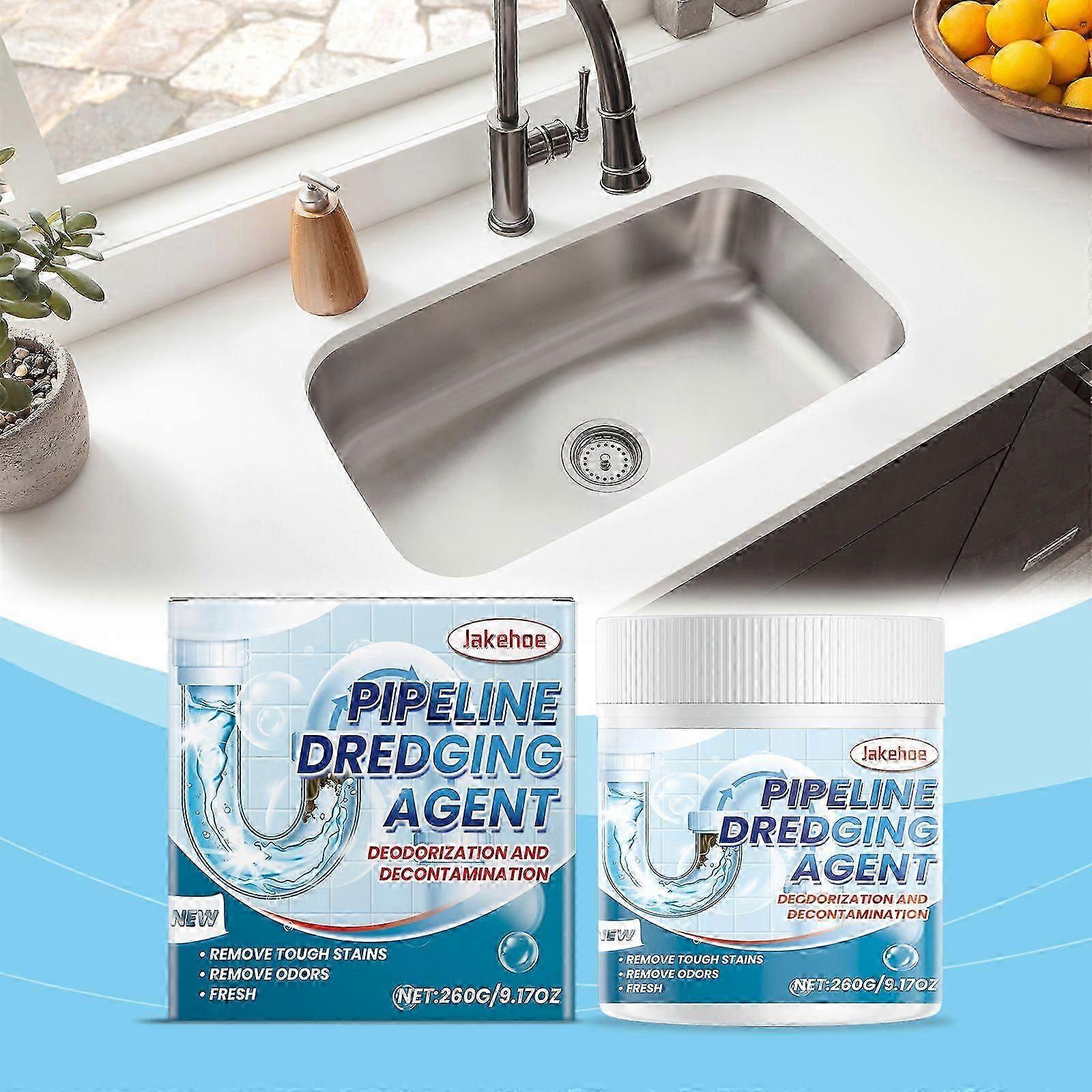 Powerful Dredging Agent for Pipes, Powerful Dredging Agent for Kitchen and Toilet Pipes, Foam Powder Toilet Cleaner, Fast Acting Pipe Maintainer for C