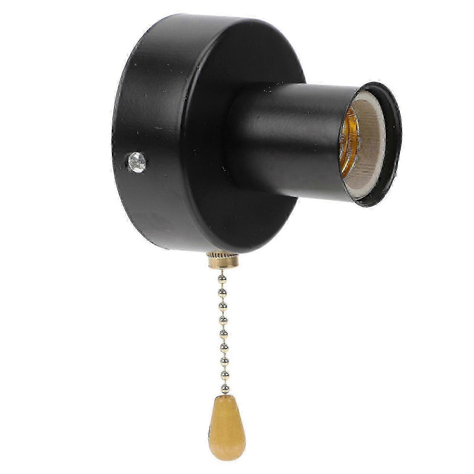 1Set Wall Lamp Lampholder with Pull Chain Switch Durable Pullswitch E27 Lamp Holder-Yvan