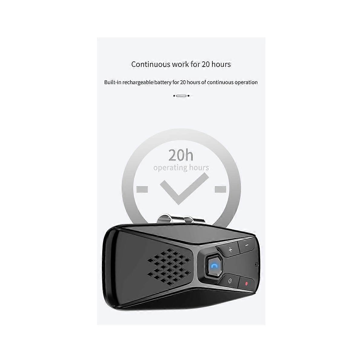 Bluetooth Car Kit Handsfree Speakerphone Wireless with Microphone Bluetooth 5.0 Automatic Shut Down and Auto Connect