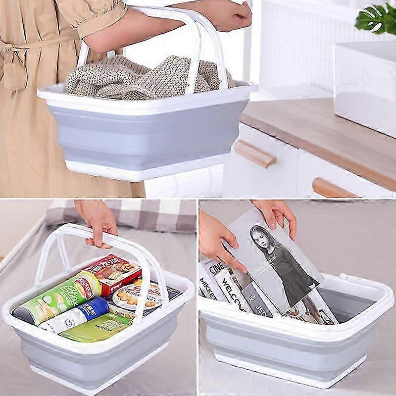 Collapsible Multifunctional Storage Basket for Kitchen and Camping Use